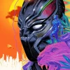 Abstract Black Panther Diamond Painting