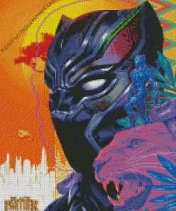 Abstract Black Panther Diamond Painting