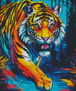 Abstract Colorful Tiger Diamond Painting