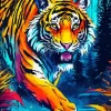 Abstract Colorful Tiger Diamond Painting