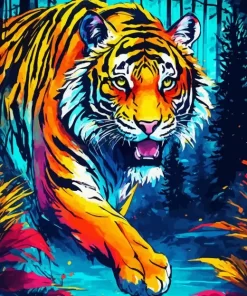 Abstract Colorful Tiger Diamond Painting