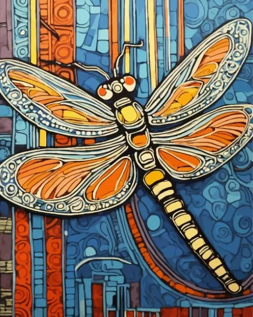 Abstract Dragonfly Diamond Painting