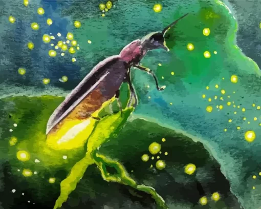 Abstract Fireflies Art Diamond Painting