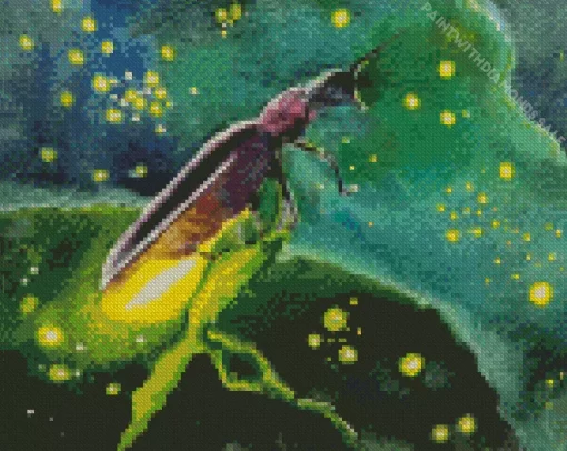 Abstract Fireflies Art Diamond Painting