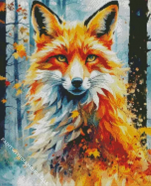 Abstract Fox Diamond Painting