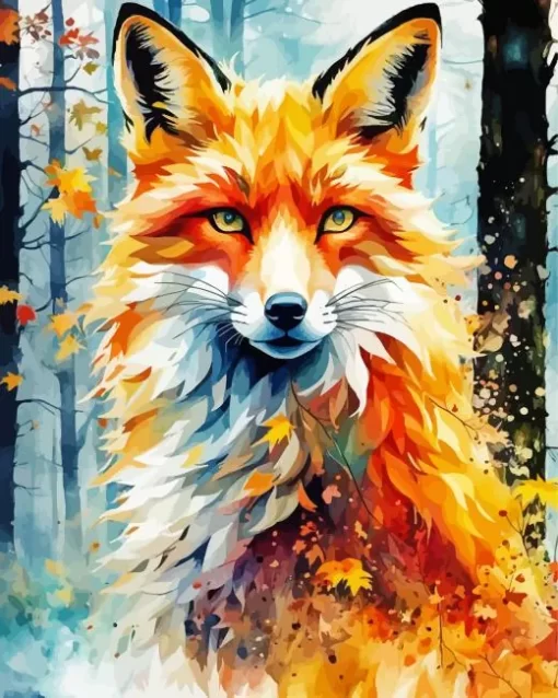 Abstract Fox Diamond Painting