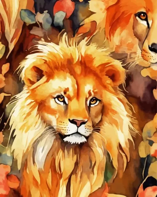 Abstract Lion Art Diamond Painting