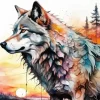 Abstract Wolf Diamond Painting