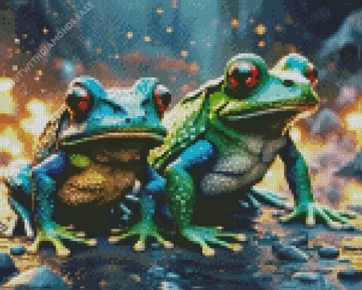 Aesthetic Frogs Diamond Painting