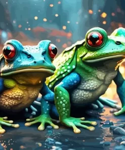 Aesthetic Frogs Diamond Painting