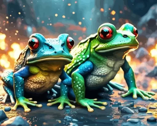 Aesthetic Frogs Diamond Painting