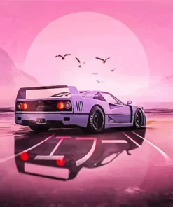 Aesthetic Car In Sunset Diamond Painting