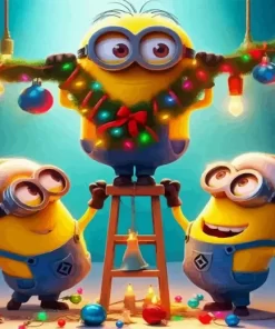 Aesthetic Christmas Minions Diamond Paintings