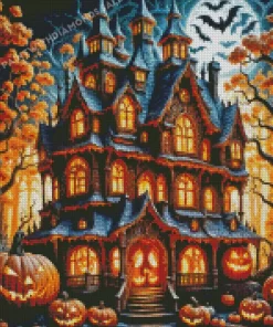 Aesthetic Halloween Castle Diamond Paintings