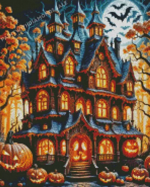 Aesthetic Halloween Castle Diamond Paintings