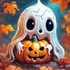 Adorable Halloween Ghost Diamond Paintings