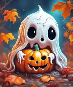 Adorable Halloween Ghost Diamond Paintings