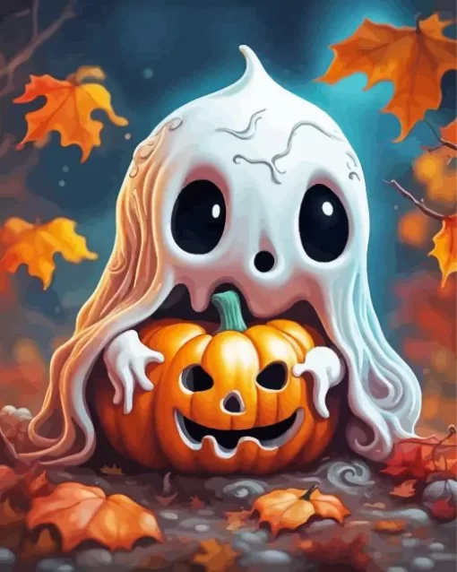 Adorable Halloween Ghost Diamond Paintings