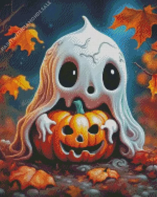 Adorable Halloween Ghost Diamond Paintings