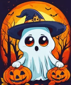 Aesthetic Halloween Little Ghost Diamond Paintings