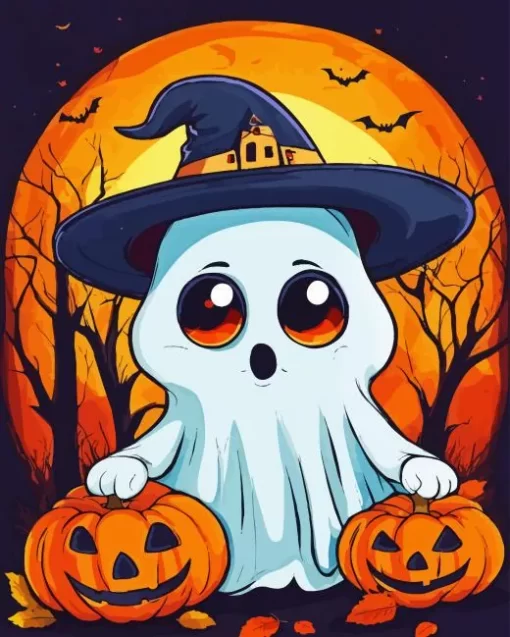 Aesthetic Halloween Little Ghost Diamond Paintings