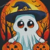 Aesthetic Halloween Little Ghost Diamond Paintings