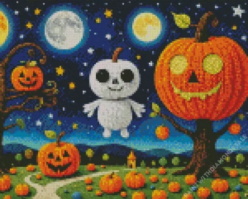 Aesthetic Halloween Ghost Diamond Paintings