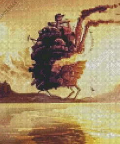 Aesthetic Howls Moving Castle Diamond Painting