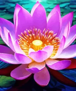 Aesthetic Sacred Lotus Diamond Painting