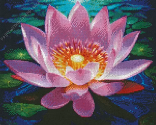 Aesthetic Sacred Lotus Diamond Painting