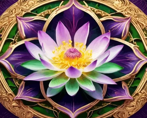 Aesthetic Sacred Lotus Art Diamond Painting