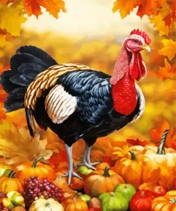 Aesthetic Thanksgiving Turkey Bird Diamond Paintings