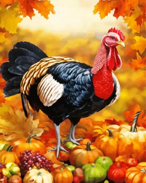 Aesthetic Thanksgiving Turkey Bird Diamond Paintings