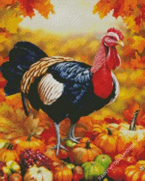 Aesthetic Thanksgiving Turkey Bird Diamond Paintings