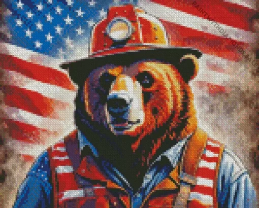 American Bear Diamond Painting