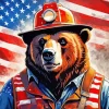 American Bear Diamond Painting