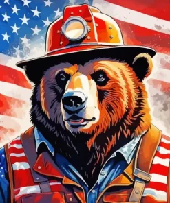 American Bear Diamond Painting