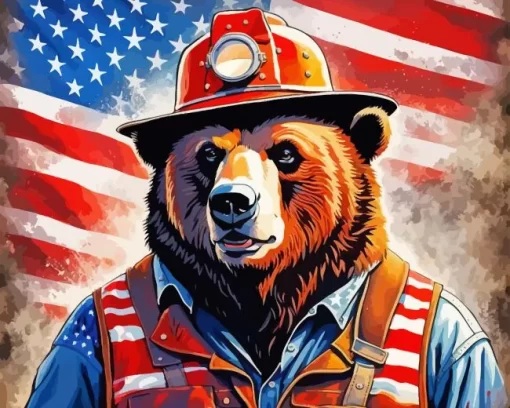 American Bear Diamond Painting