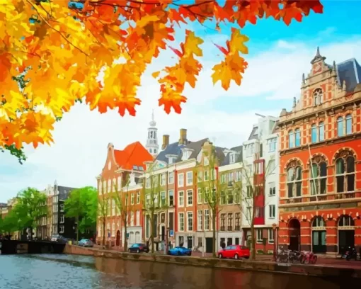 Amsterdam In Autumn Diamond Painting