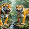 Angry Tigers Diamond Diamond Painting