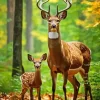 Autumn Deers Diamond Painting