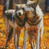 Autumn Wolf Couple Diamond Painting