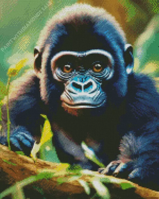 Baby Gorilla Diamond Painting