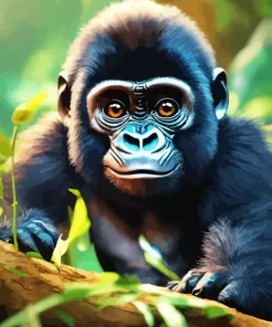 Baby Gorilla Diamond Painting