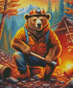 Bear In Suit Diamond Painting