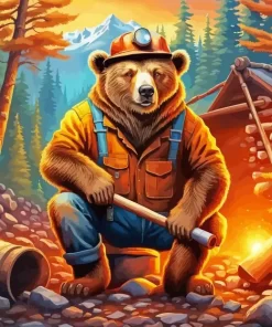 Bear In Suit Diamond Painting