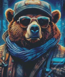 Bear With Sunglasses Diamond Painting