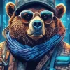 Bear With Sunglasses Diamond Painting