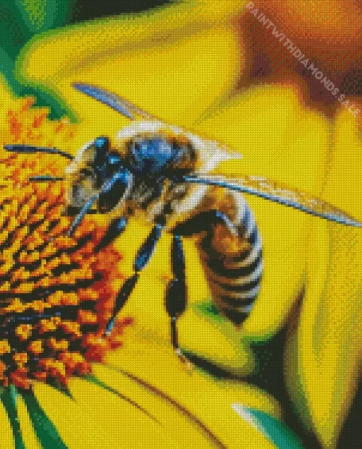 Bee Insect Close Up Diamond Painting