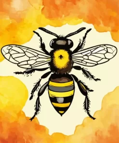 Bee On The Honey Art Diamond Painting